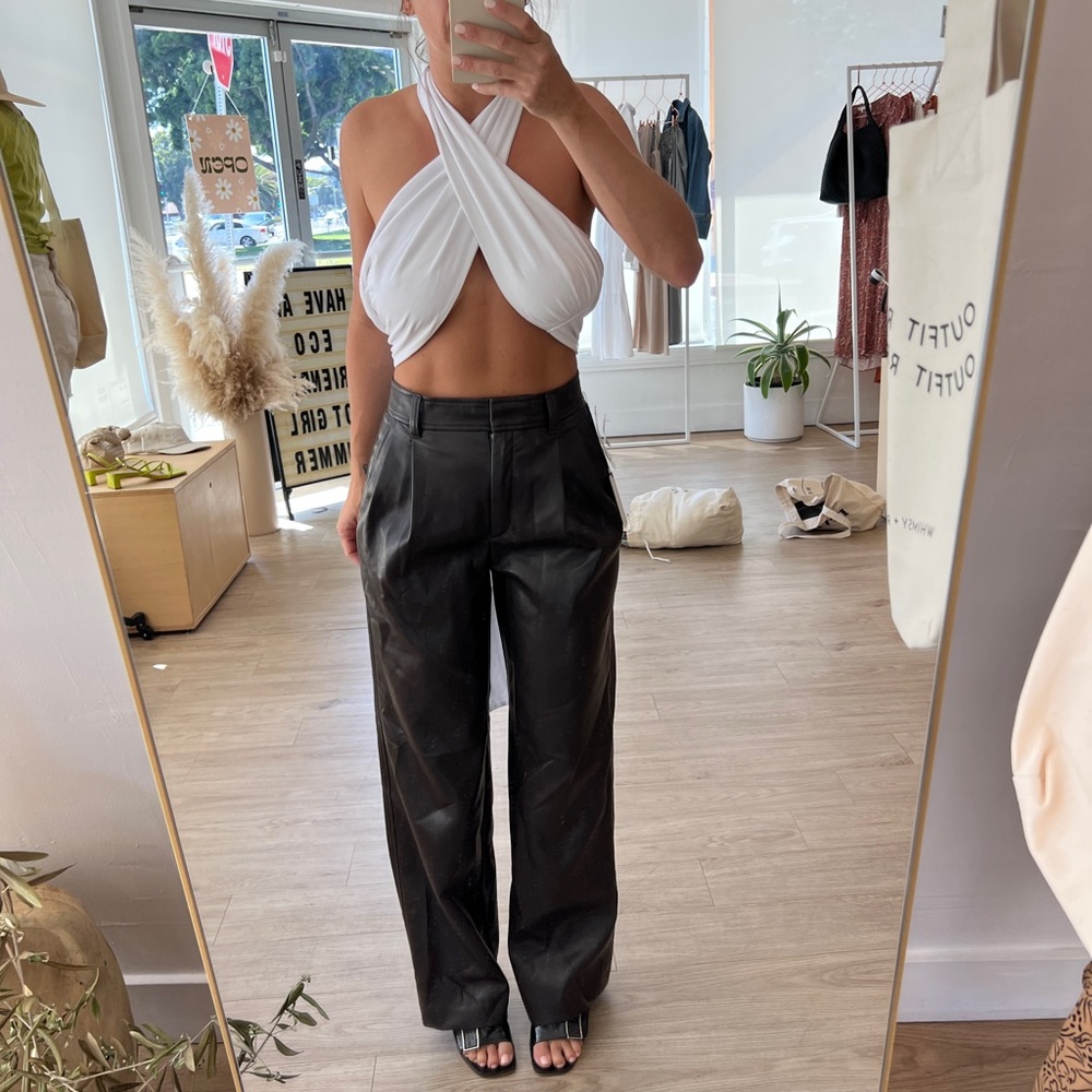 Aritzia faux leather pant